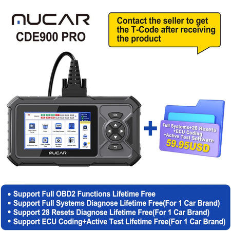 MUCAR CDE900 Pro OBD2 Scanner &ndash; Full System Diagnostics Add Software NO.1 / brazil
