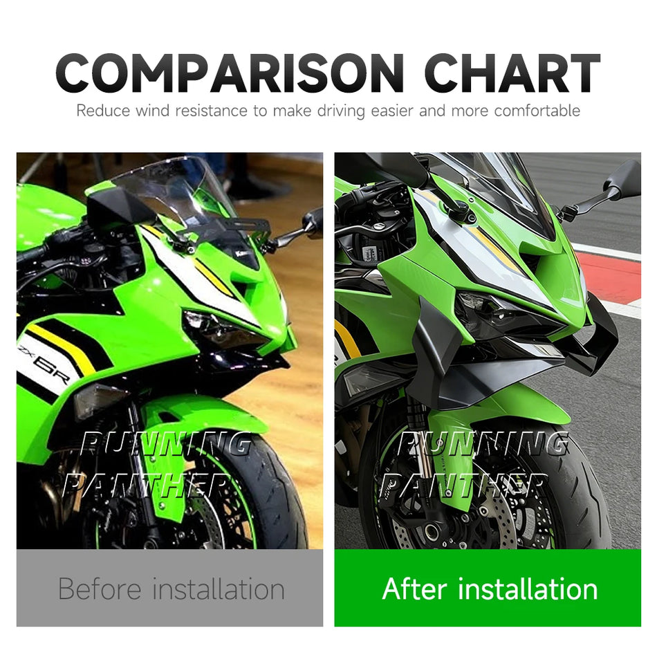 Priekšējā lūpa vadības vāks ar oglekļa šķiedras rakstu Kawasaki ZX-6R