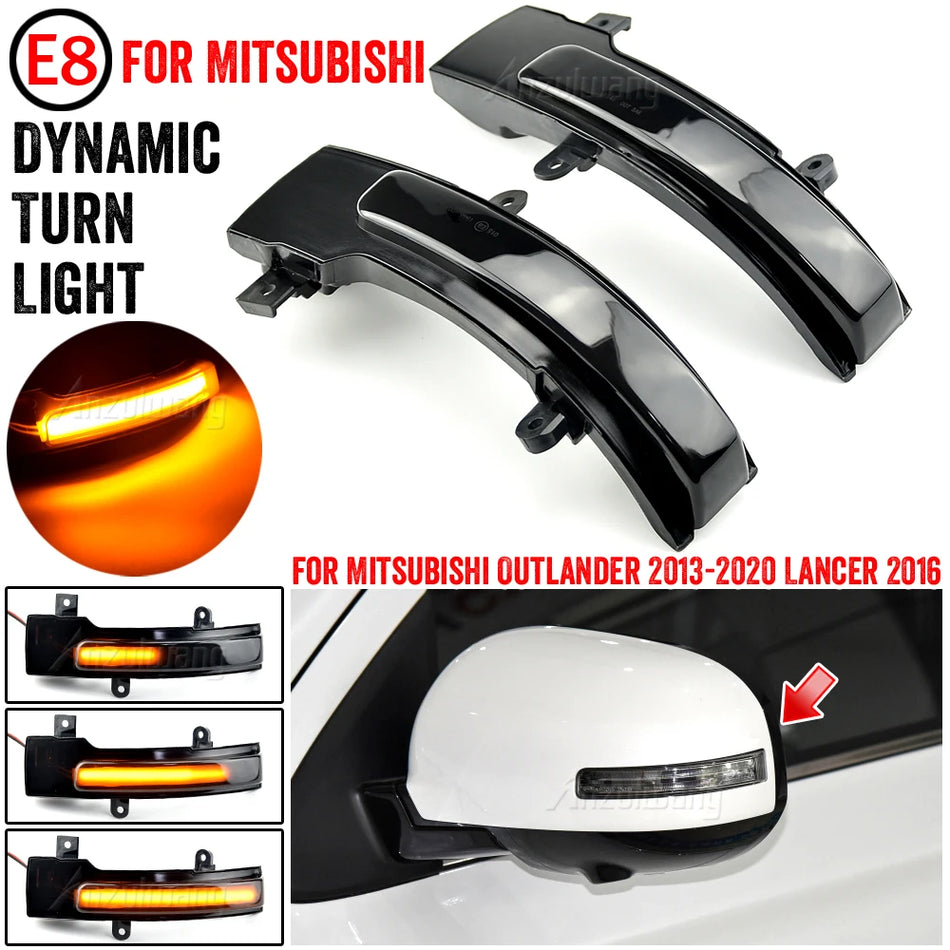 Dinamiskās LED Pagrieziena Gaismas Mitsubishi Outlander Lancer ASX