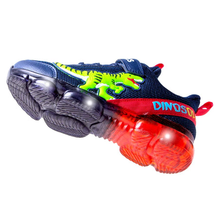 EXDINO T-Rex LED Glowing Sneakers for Boys (Ages 2-9)