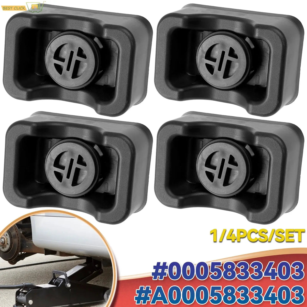 1/4pc Under Jack Lift Jacking Point Support Pad Plug Block Cover for Mercedes Benz W177 W247 H247 X247 0005833403 A0005833403 by InterCyprus Trading Ltd