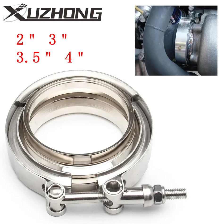 Sada svorky V 2,5 až 3 palce s mužskou a ženskou přírubou pro turbo downpipe