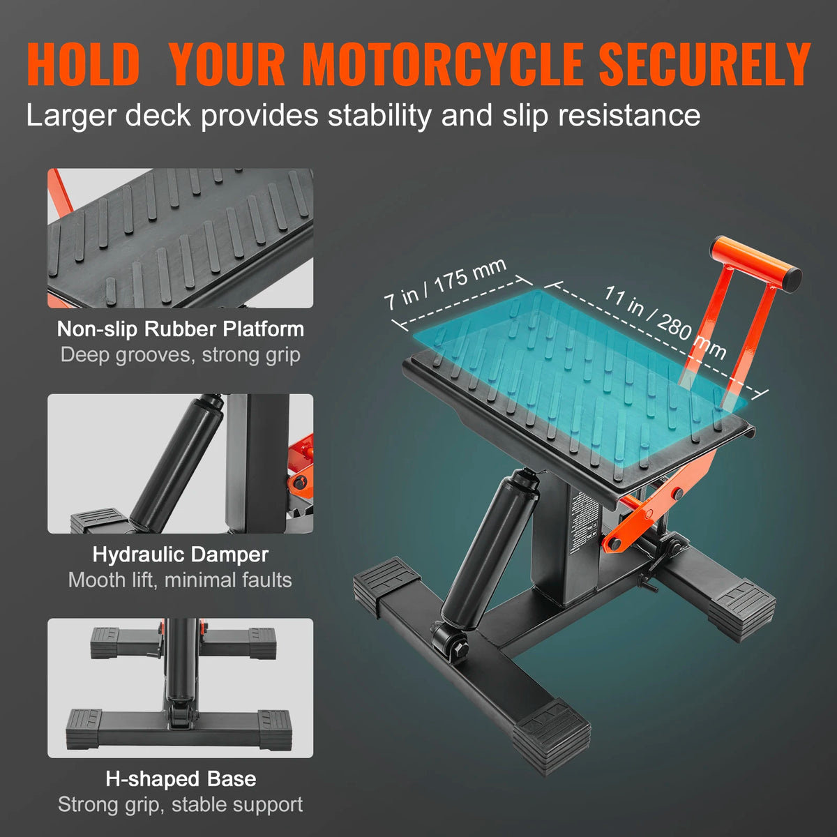 SucceBuy Motorcycle Jack Lift Stand &ndash; Height Adjustable