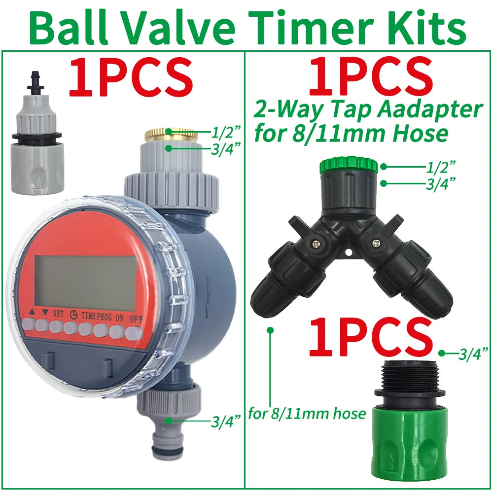 Oasis Garden Automatic Watering System &ndash; Solar Powered Ball Valve TImer-15