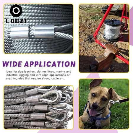 Aluminium 8-Type Wire Rope Crimp Sleeves and Ferrules for Secure Cable Locking