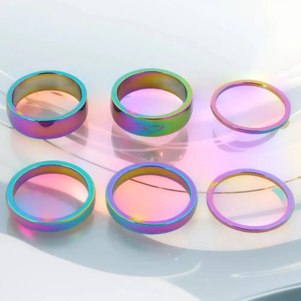 Bike Headset Spacer Kit 6 Pcs 2 5 10mm Aluminum Alloy