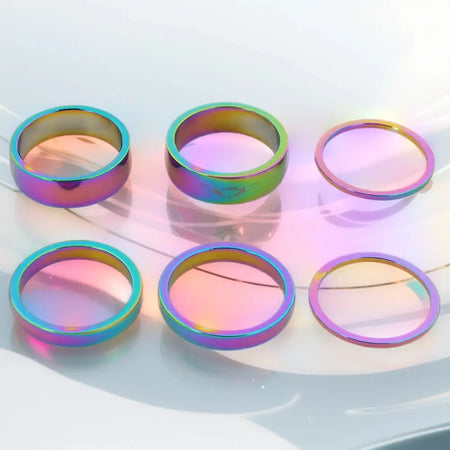 Bike Headset Spacer Kit 6 Pcs 2 5 10mm Aluminum Alloy