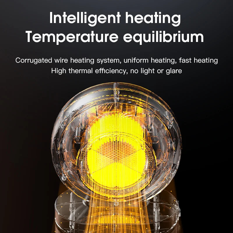 Mini stolní elektrický ventilátor topení nízká hlučnost rychlé vytápění