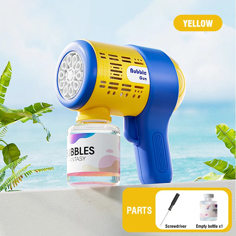 Panda Bubble Gun &ndash; Automatic Soap Bubbles Blowing Maker yellow