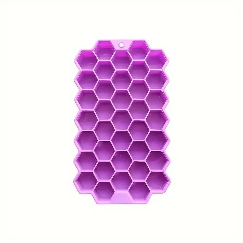 Silicone Ice Cube Trays &ndash; Eco-Friendly Honeycomb Design Purple
