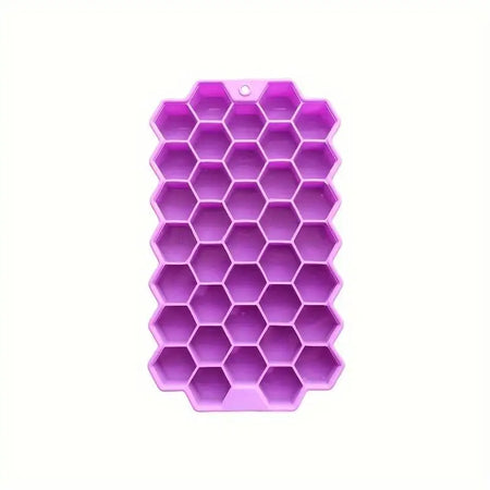 Silicone Ice Cube Trays &ndash; Eco-Friendly Honeycomb Design Purple