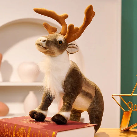 Real-life Reindeer Plush Toy - Soft Christmas Elk Doll