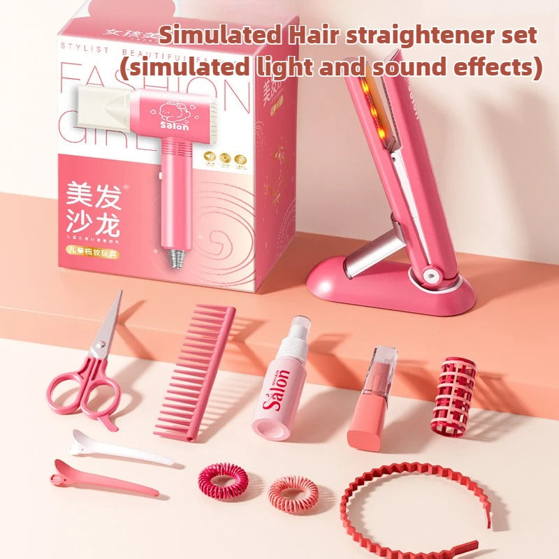 Girls Beauty Salon &ndash; Realistic Pretend Hair Styling Kit Flat iron