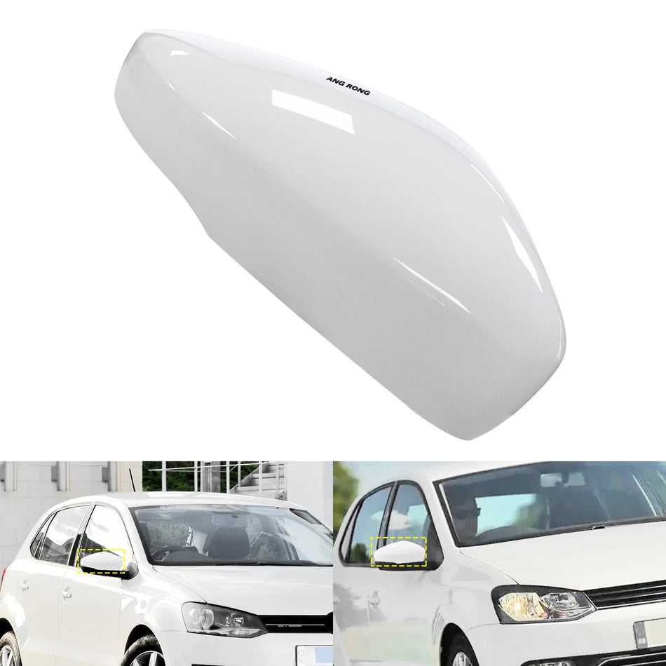 VW Polo Door Wing Mirror Cover Cap Candy White Right Side