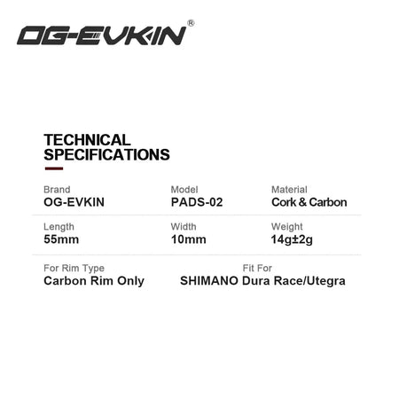 OG-EVKIN Pads-02 &ndash; Carbon V-Brake Pads for Shimano SRAM
