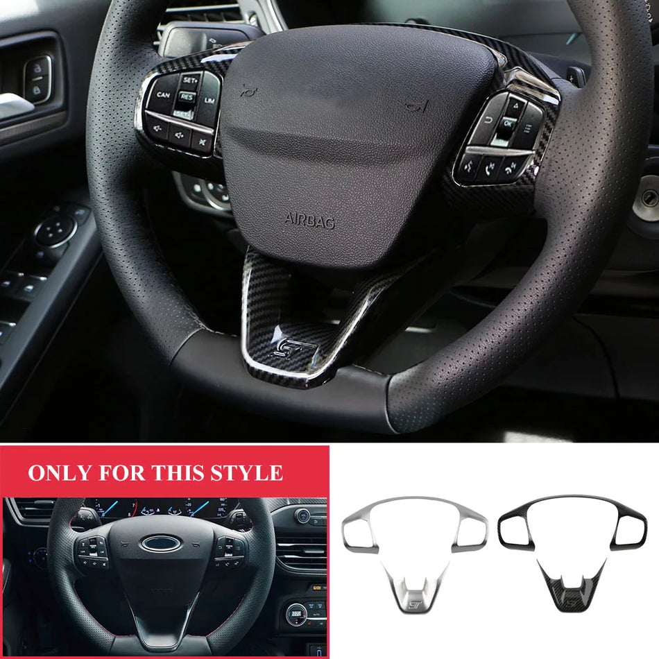 Interior Steering Wheel Trim Covers for Ford Focus MK4 2019-2020 Chrome Set of 2