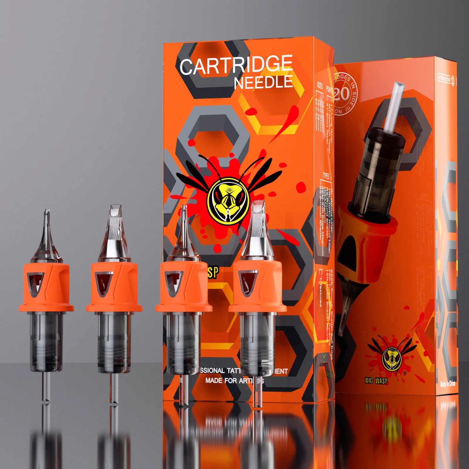 BIGWASP 20PCS Tattoo Cartridge Needles RL RS M1 RM &ndash; Sterile 1211RS