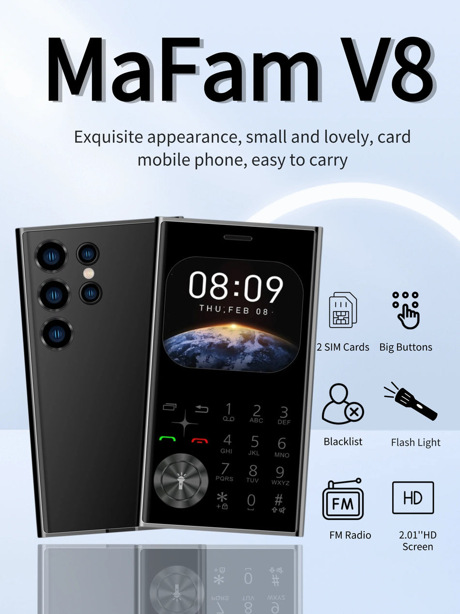 Credit Card Size Mini Phone &ndash; Ultra Thin 2.0 Display