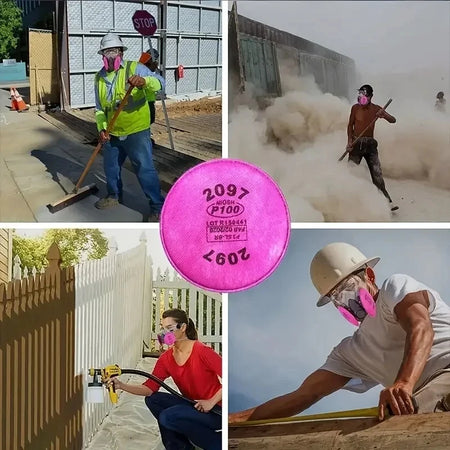 6200 Dust Gas Respirator Half Face Mask - With 2097 Filter
