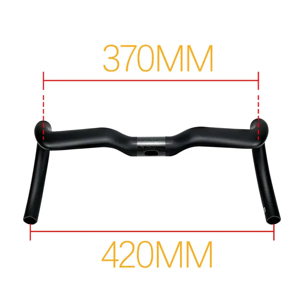BALUGOE Ergonomic Carbon Road Bicycle Drop Handlebar Ultralight 380-420mm Width Matte Black Racing Road Bike Bent Bar 31.8mm by InterCyprus Trading Ltd