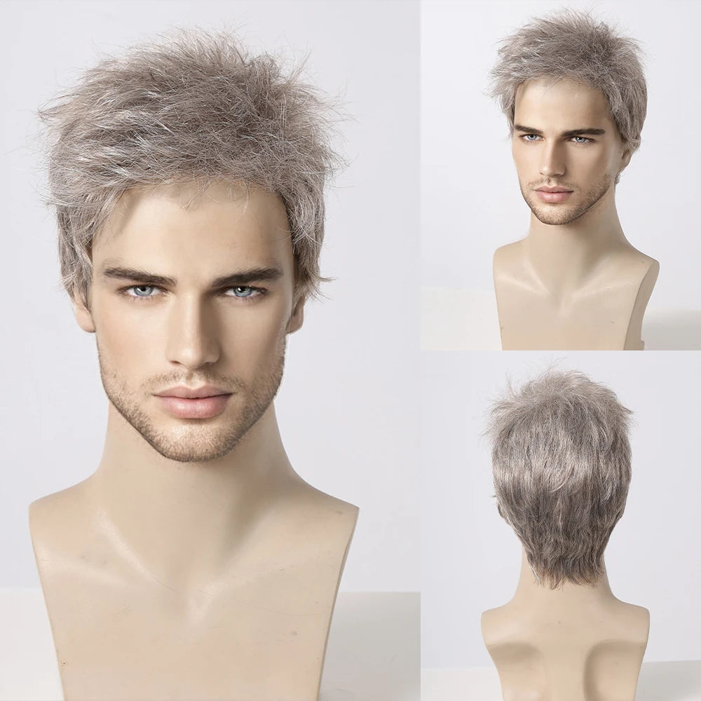 Short Copper Red Pixie Cut Wig for Men - Synthetic Heat-Resistant Cosplay and Daily Use SS1001-5