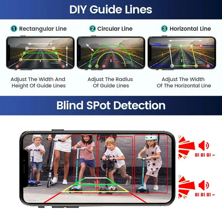 Solar HD Backup Camera With 5G Wifi And AI Blind Spot Alarm by InterCyprus Trading Ltd