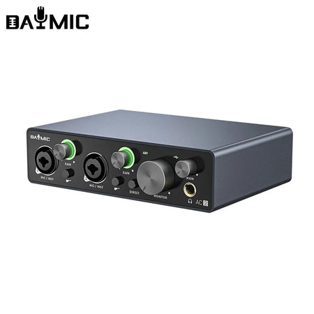 2-Channel USB Audio Interface Sound Card Carbon Gray