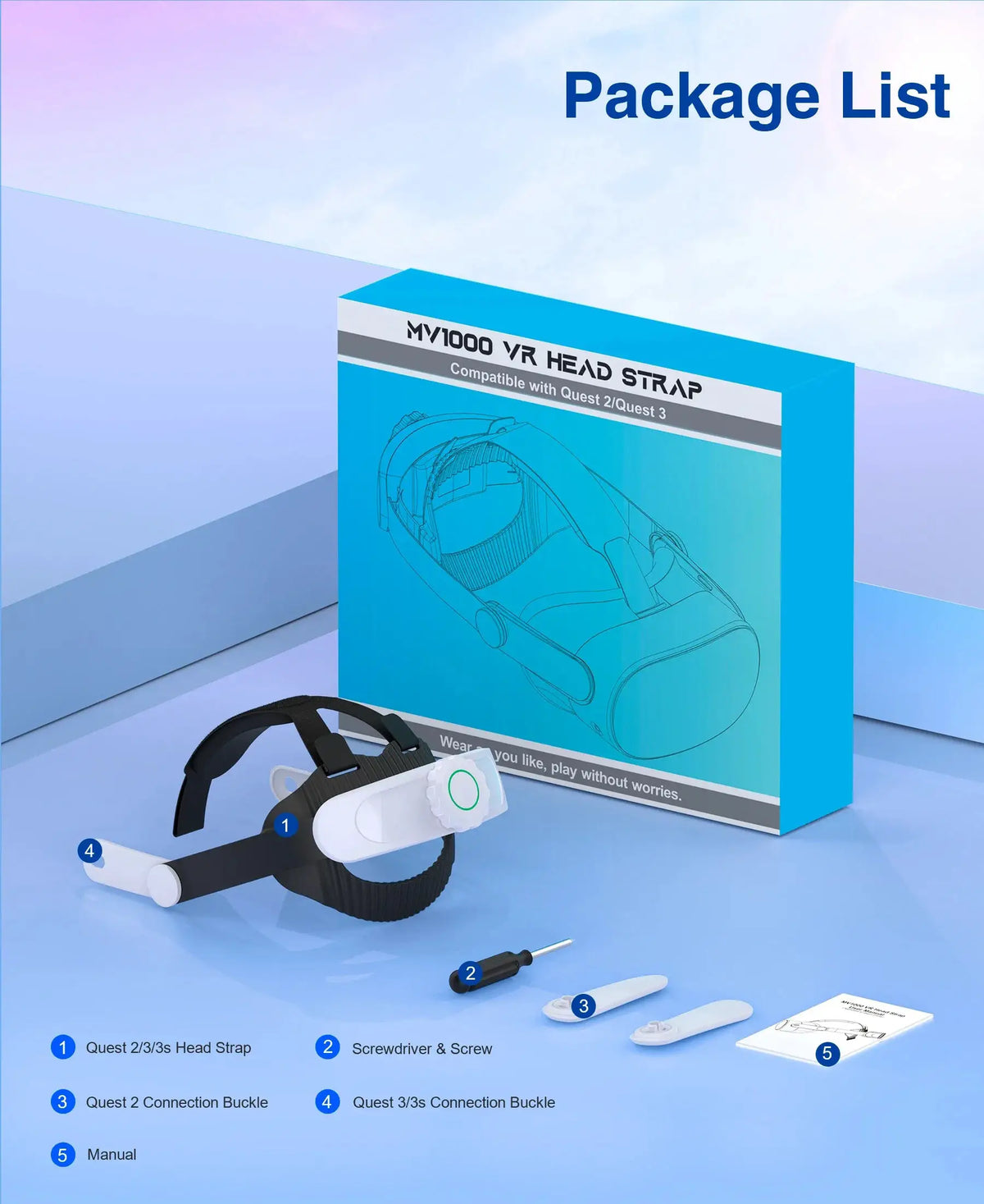 BEBONCOOL 8000mAh Head Strap For Meta Quest 3S/Quest 3/Quest 2 Battery Head Strap Compatible for Oculus Head Strap by InterCyprus Trading Ltd