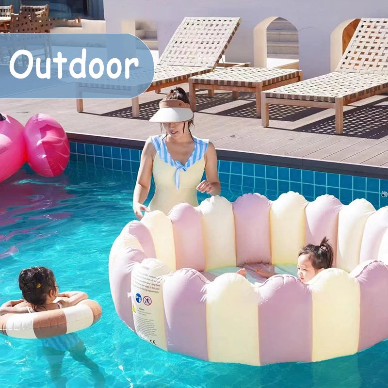 Baby PVC Inflatable Pool - Portable Toddler Pool Outdoor Play