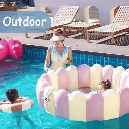 Baby PVC Inflatable Pool - Portable Toddler Pool Outdoor Play