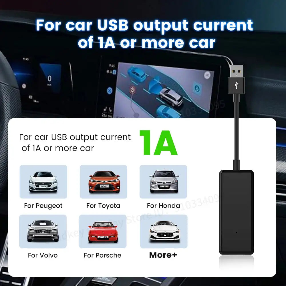 Carlinkit USB Car Power Supply Adapter CarPlay Android Auto