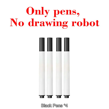 Intelligent Kids Drawing Robot - Educational Art Toy for Girls &amp; Boys - Perfect Birthday Gift with 100 Drawing Cards only black pen