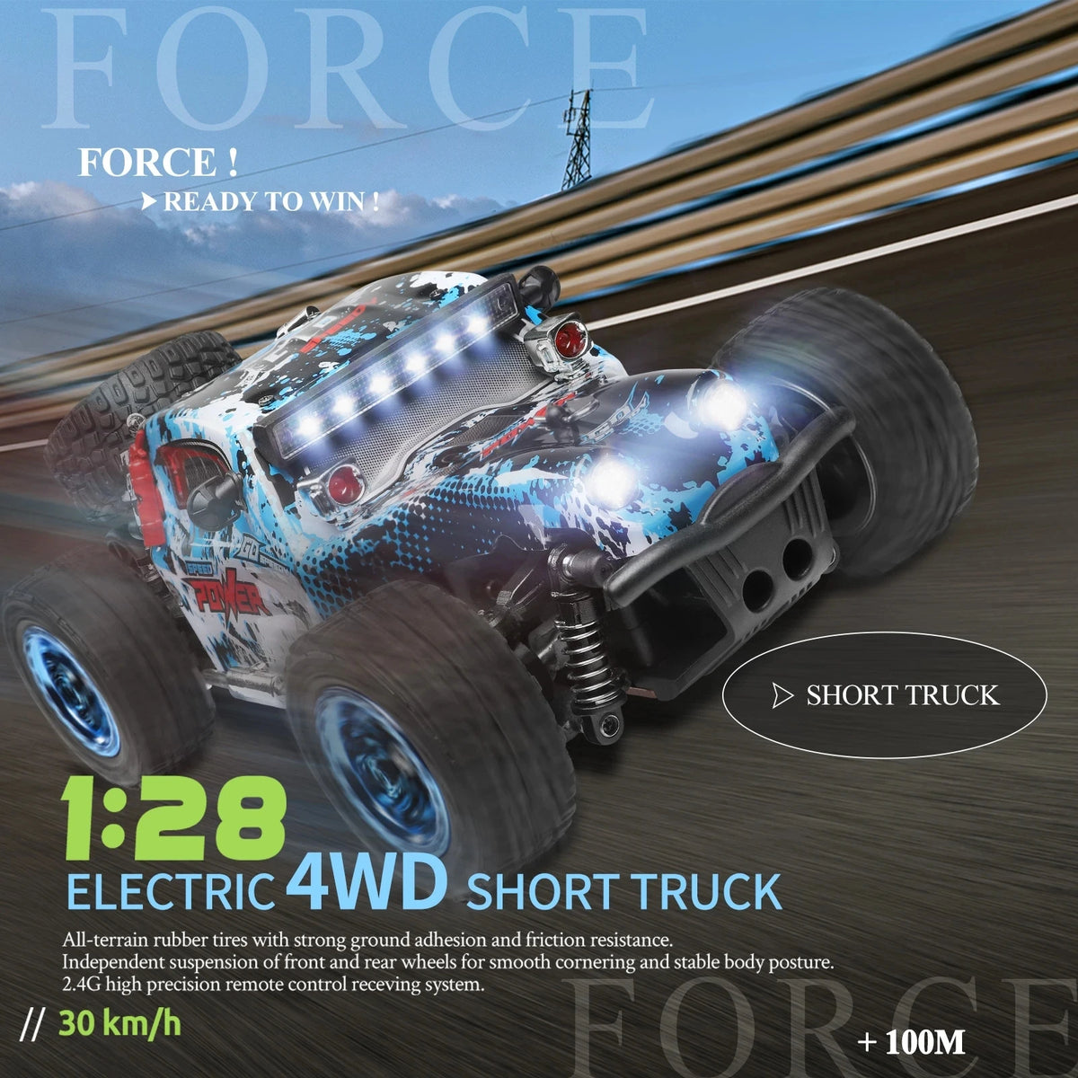 WLtoys 284161 1/28 4WD High-Speed RC Car - 30Km/H Off-Road Drift Racer