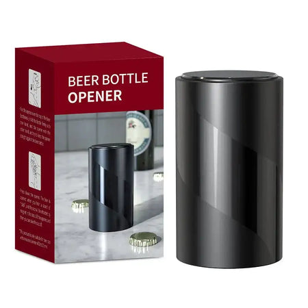 Automatic Beer Bottle Opener Magnet Push Down Opener Black