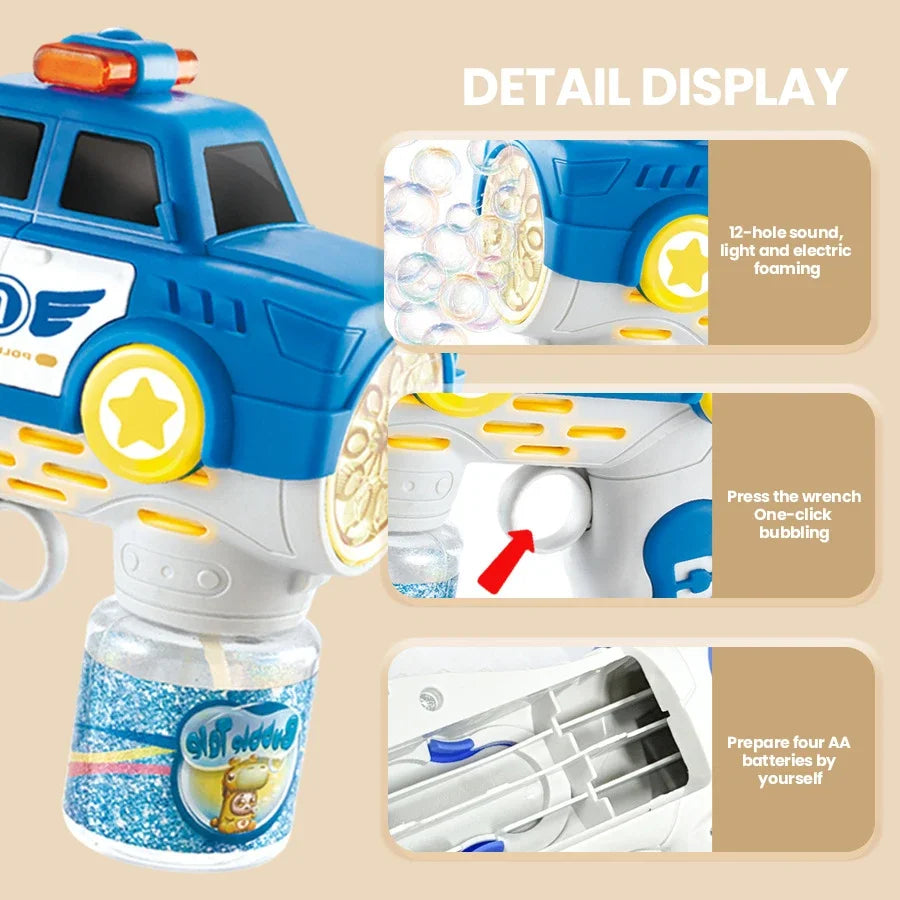 Bubble Gun Police Car Fire Truck - Lighting Function