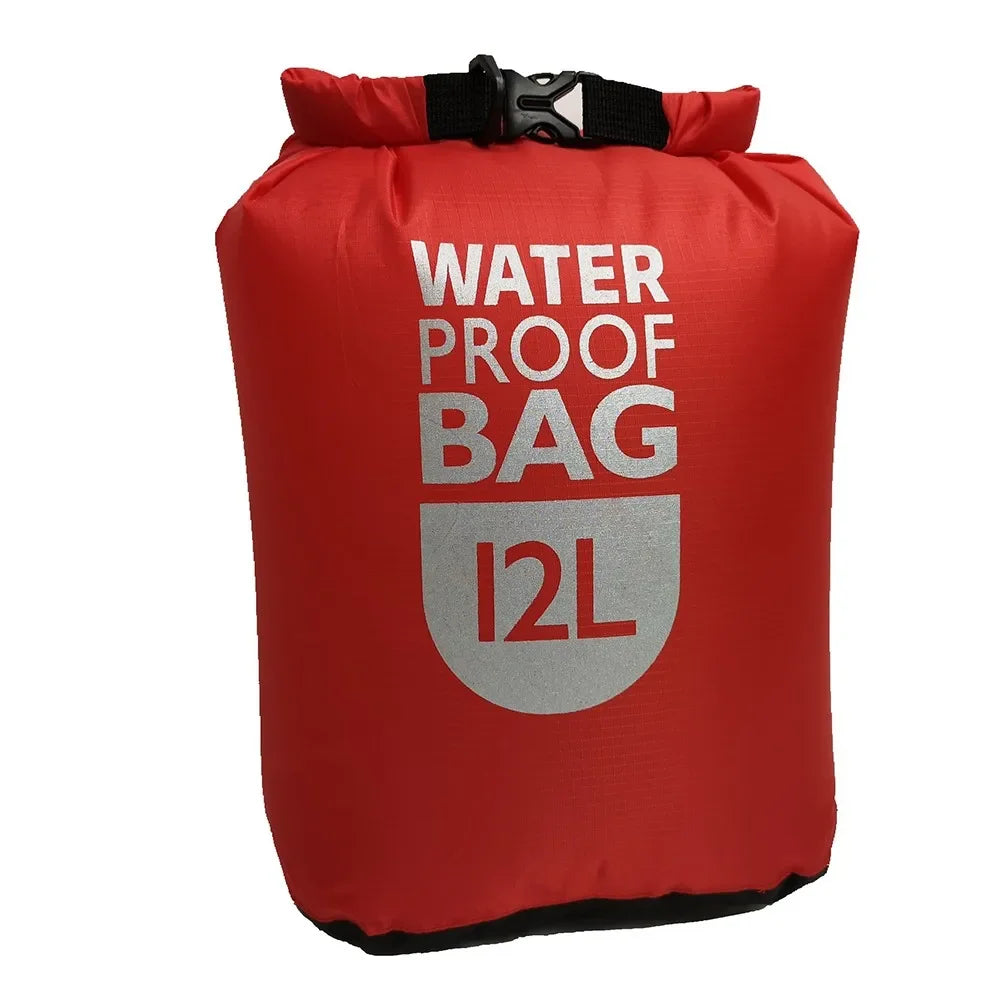 Waterproof Dry Sack Bag for Outdoor Adventures - 6L &amp; 12L Options Red12L / CN (Origin)