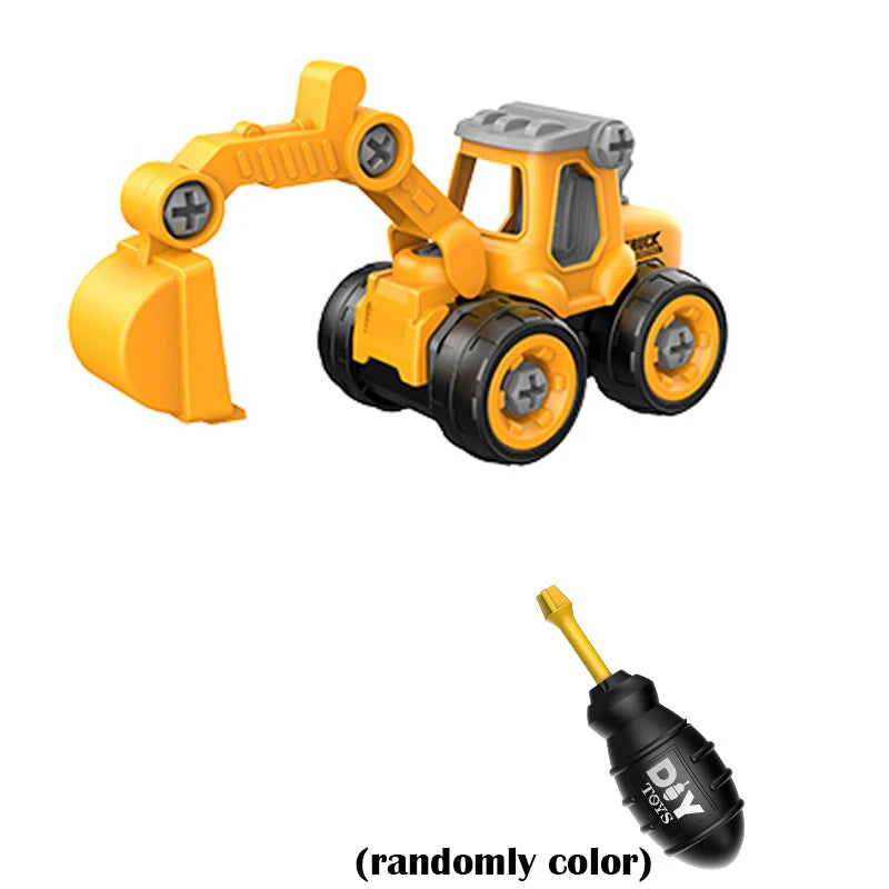 Nut Disassembly Engineering Toy: Montessori Excavator Bulldozer Excavator A