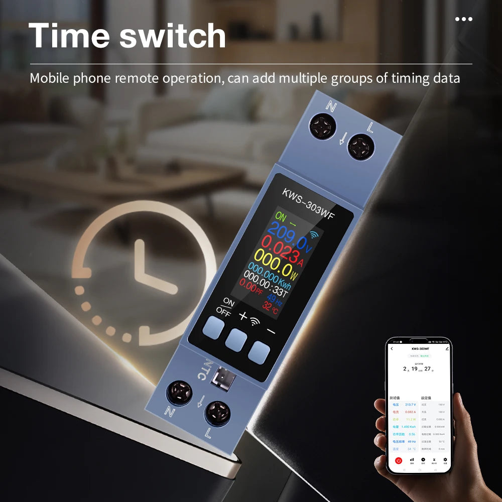 KWS-303 8 In1 Power Meter Smart Switch &ndash; Energy Metering