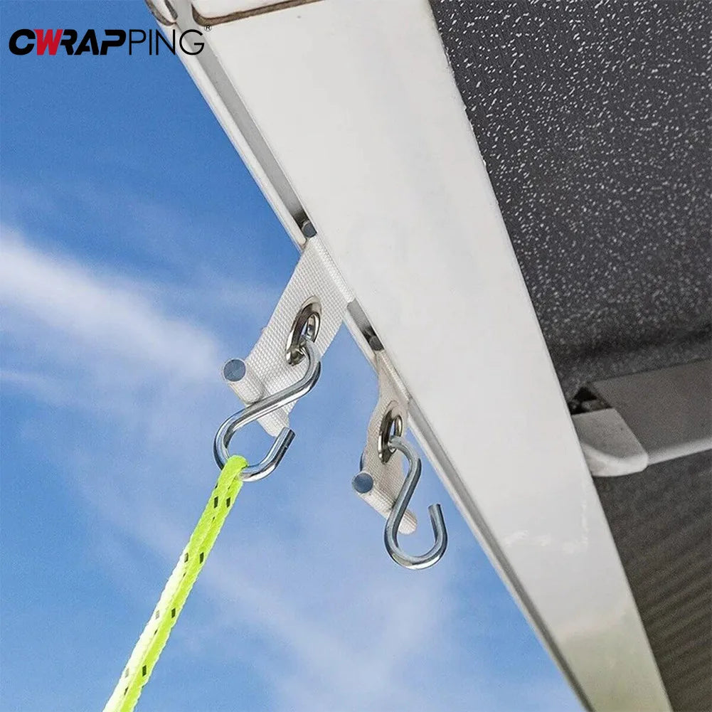 4Pcs S Shaped Camping Awning Hooks Clips - Durable &amp; Versatile for RV, Tent &amp; Home