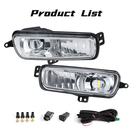 For Ford Focus DRL Led Fog Lamps Chrome Trim 2015 2016 2017 2018 Daytime Running Lights Dynamic Turn Signal White Yellow Blue by InterCyprus Trading Ltd