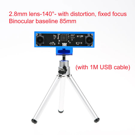 GXIVISION 4MP USB Dual Lens 1080P HD Webcam for VR and Depth Detection Tripod 2.8mm 140 deg