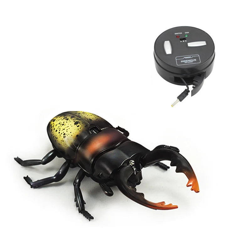 Rc Insect Remote Control Spider Toy Kit &ndash; Fun Prank for Kids and Adults Beetle-yellow