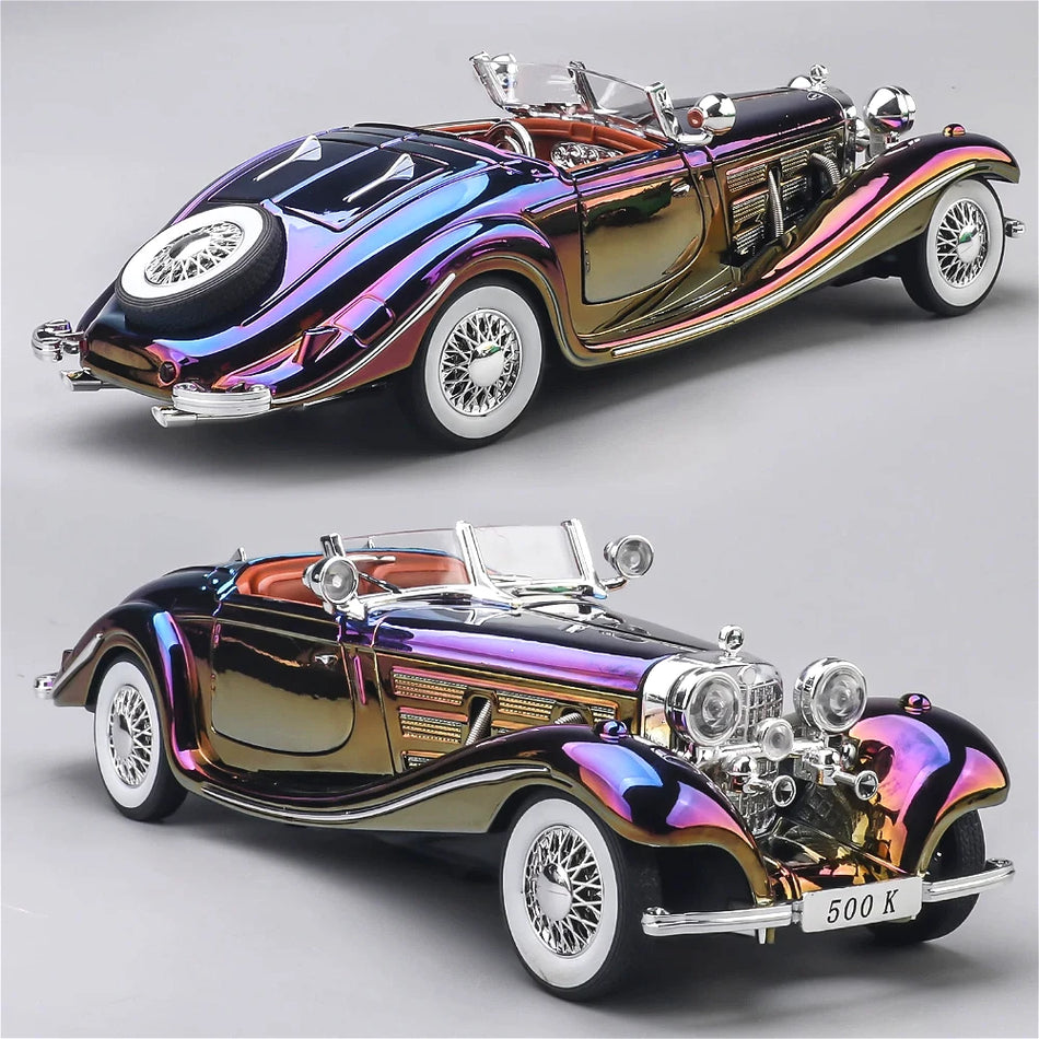Model de mașină 300SL la scară 1:24 din metal turnat, cu finisaj electroplacat.