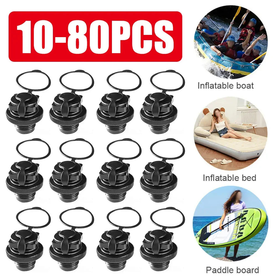 10-80P Air Valve Nozzle Caps for Inflatable Boat Kayak Raft Mattress Airbed Inflatable Pump Adapter for SUP Board mattress valve