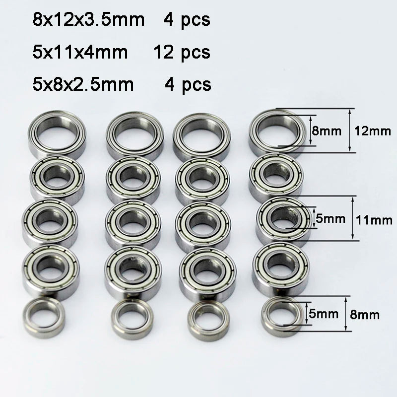 20pcs Metal Sealed Bearing Kit for Tamiya TT01 &ndash; Durable CHINA