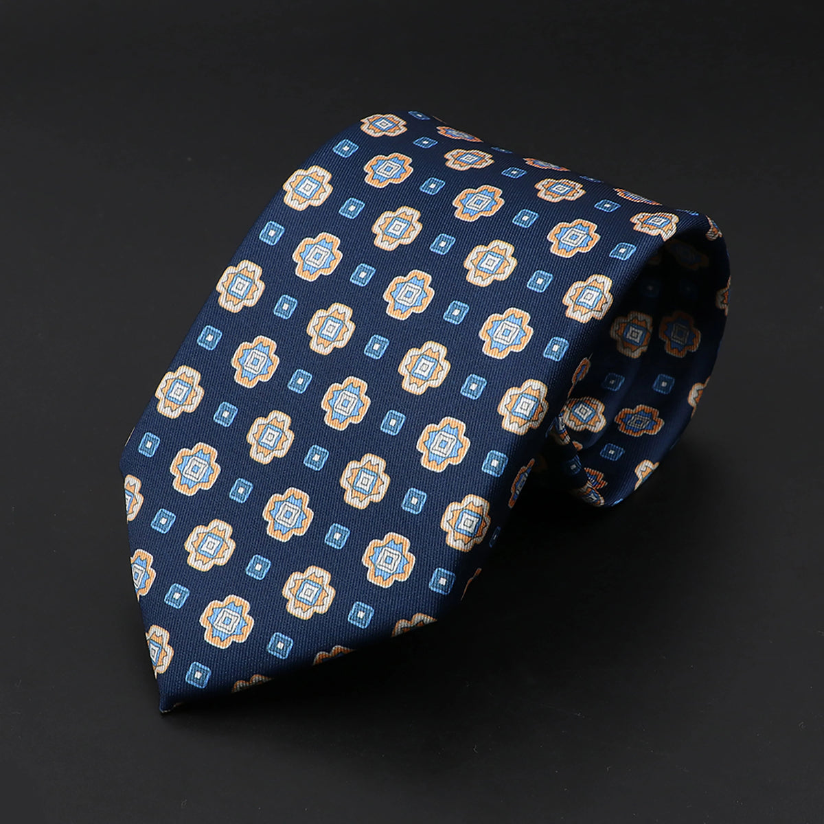 High Quality Soft Silk Ties in 51 Colours - Geometric Pattern Necktie for Men