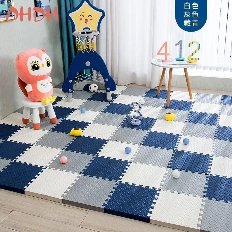 Soft Foam Baby Play Mat 18-Piece Interlocking Puzzle Tiles 30x30x1cm
