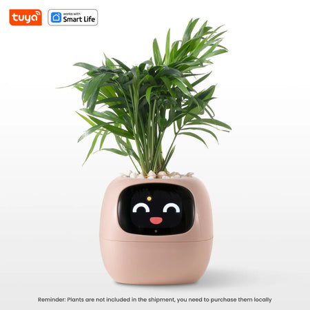 Tuya Ivy Smart Planter with AI, 49 Expressions &amp; 7 Sensors LightPink