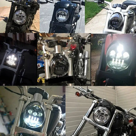 LED Front Headlight 60W HI/Low Beam Motorcycle Light for V Rod VRSCF VRSC VRSCR 2002-2017 by InterCyprus Trading Ltd