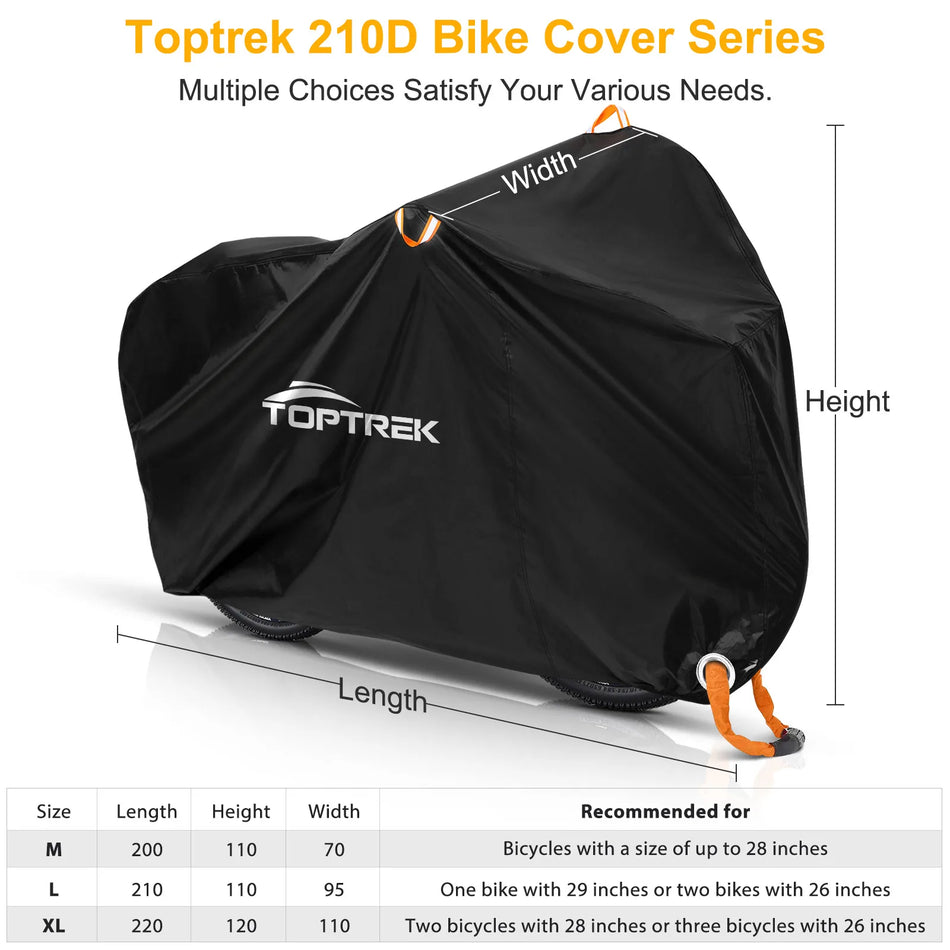 Κάλυμμα Ποδηλάτου Toptrek 210T Αδιάβροχο Προστασία για Όλες τις Καιρικές Συνθήκες
